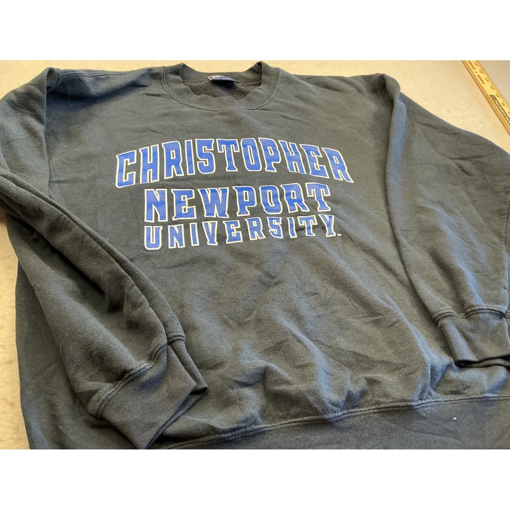 MV Sport Christopher Newport University Sweatshirt Navy Blue Size M Collegiate